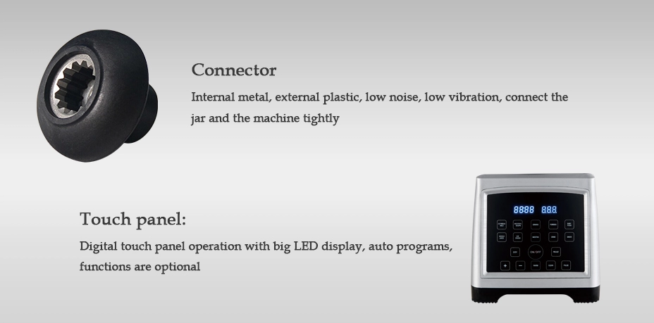 ETL, GS, LFGB, FDA wet and dry smart blender glass touchpad blender