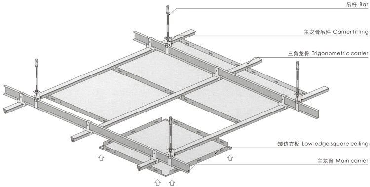 Good Price Metal Aluminum Corridor False Baffle Ceiling Design With Aluminum Ceiling Price