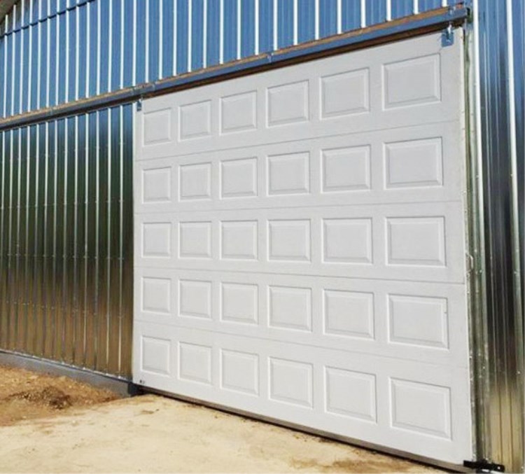 White garage doors