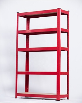 Light Duty Red 5 Tier Adjustable Metal Storage Shelving Unit Shelves Racking 