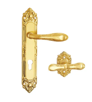 Wooden Door Hardware Classic Lever Zinc Aluminum Alloy Iron Interior Luxury Plate Handle Set