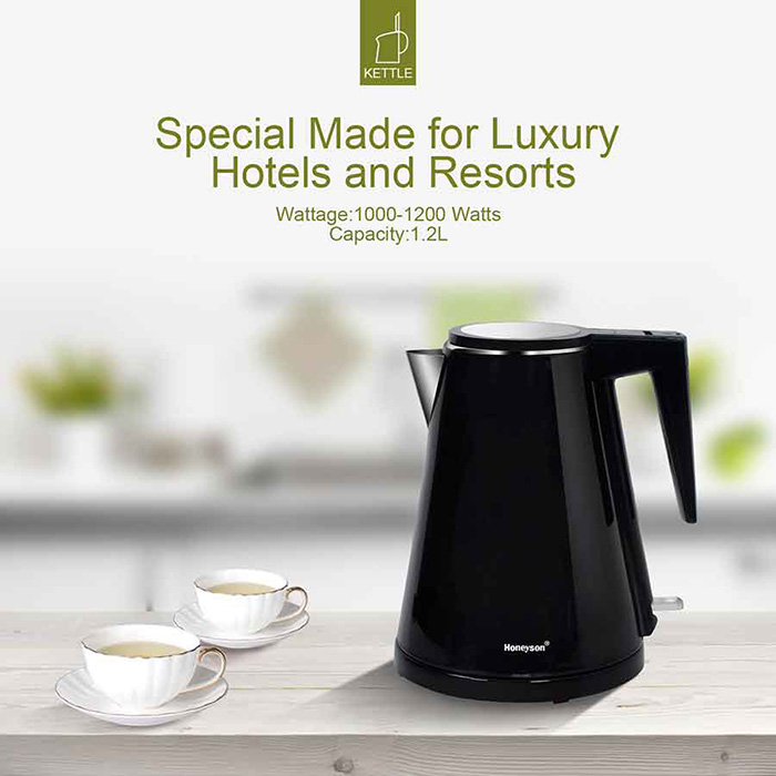 Honeyson hotel 1.2L big mouth commercial electric water kettle