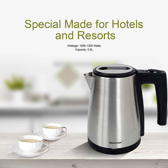 Honeyson hot hotel 0.6L traditional electric kettle from china