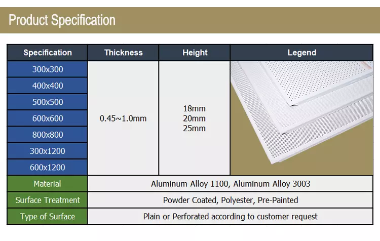 Fashionable perforated suspended metal ceiling tiles for Stadiums