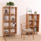 Modern minimalist Nordic style solid wood bookshelf six and eight plaid 