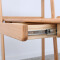 Nordic style solid wood bookshelf integrated study table multi-function table 