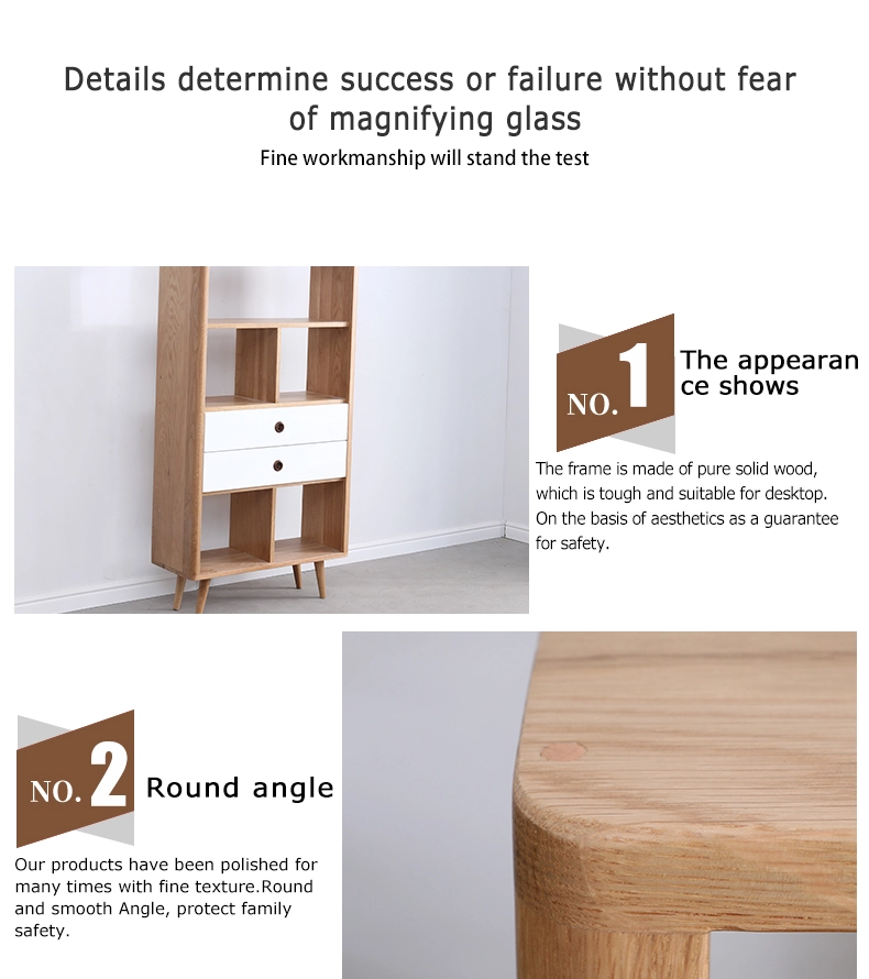 High, medium and low two-tone white oak furniture