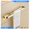 Beelee BA7401G Bath Single Towel Rod Gold Finish Brass Wall Mounted Towel Rack Bathroom Towel Bar 
