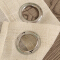 Polyester Ring Top Wholesale Beige Linen Sheer Curtain Material 