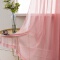 Cheap Wholesale Transparent White Pink Black Voile Curtain Half Dolly Grommet Sheer Curtain for Window 