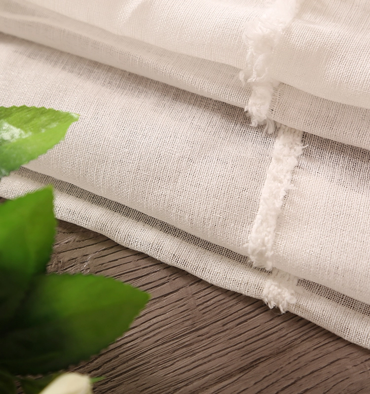 clipped sheer polyester voile grommet curtain drapes