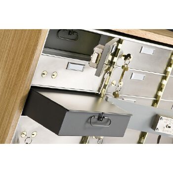 Hotel safe deposit locker, bank safe deposit box 