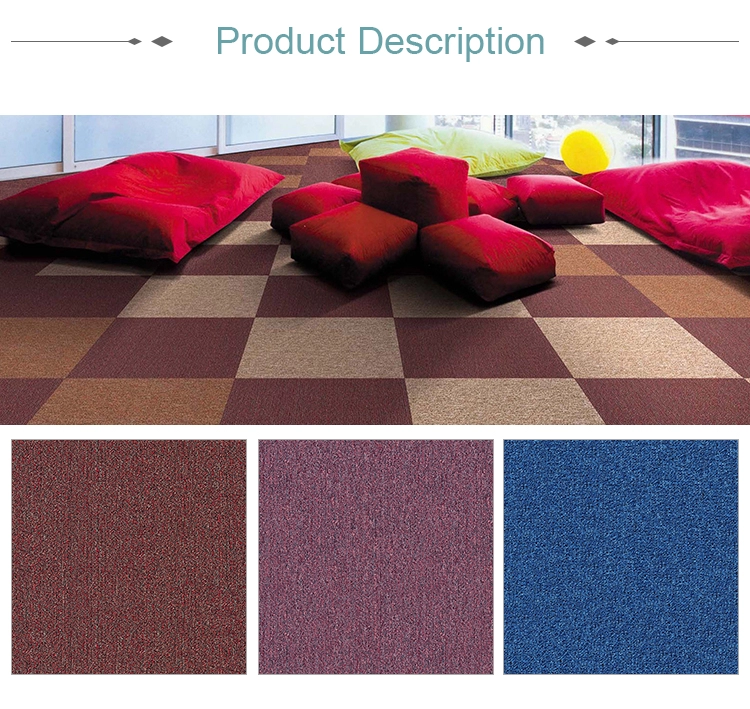 Commercial Usage Nylon Pp Office Carpets Tile 50X50