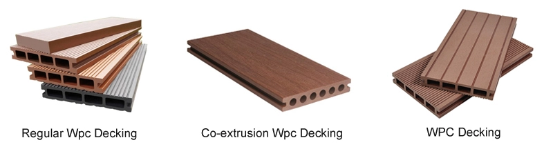 High quality Outdoor Eco Material Natural Color solid wpc decking waterproof outdoor deck flooring deck composite wood