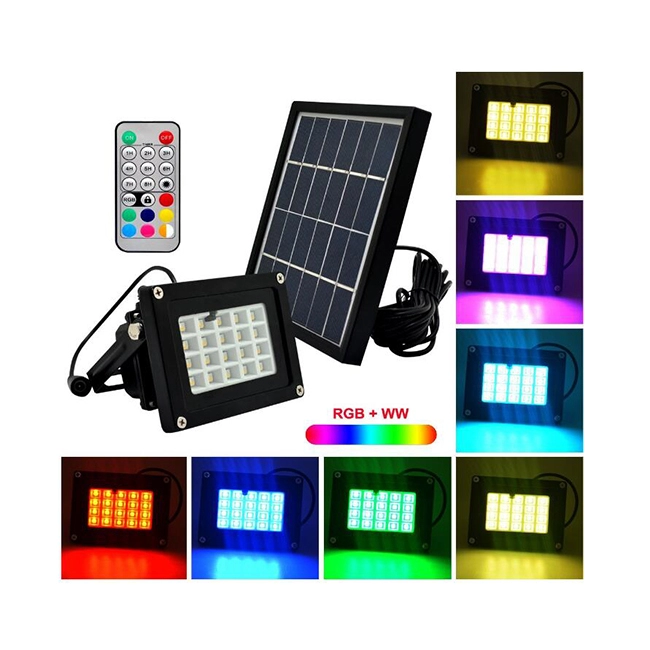 color changing outdoor solar flood light