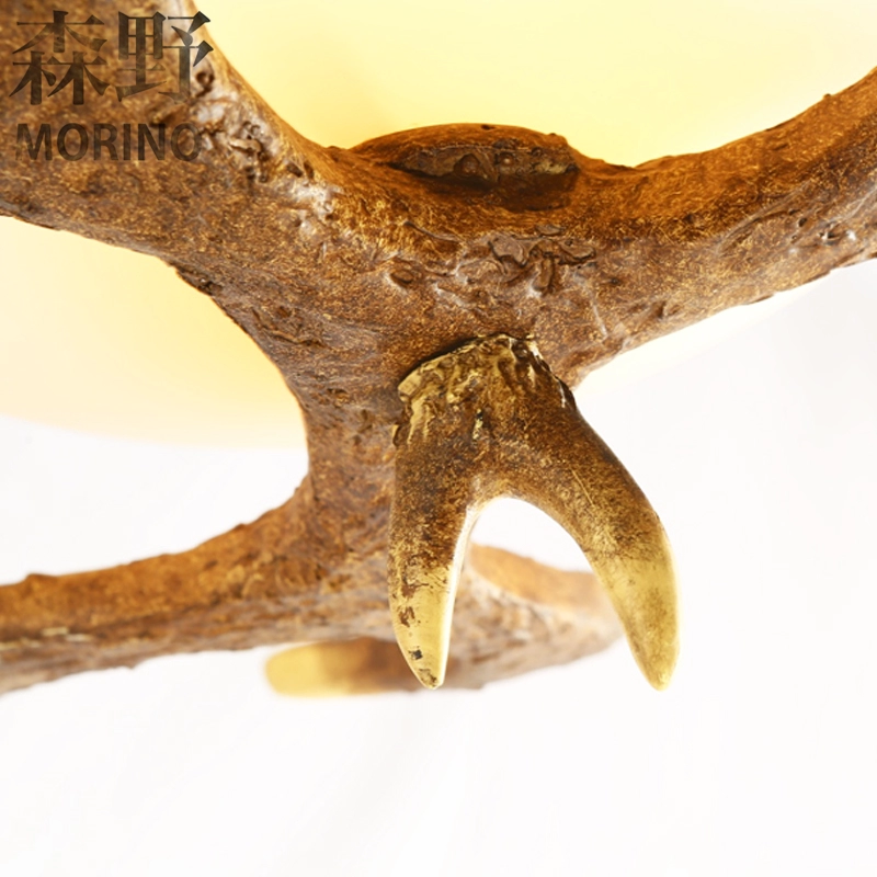 rural style log cabin pendant lighting rustic wooden lamp bases anttler design