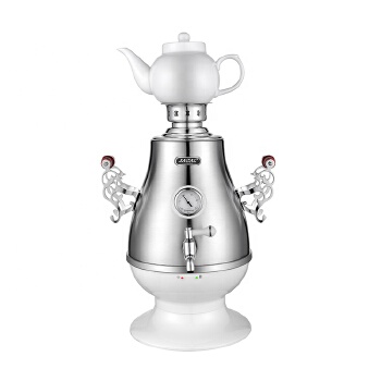 hot big stainless steel electric turkey tea kettle set samovar semaver pot