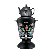 Stainless steel Turkish electric teapot kettle samovar with decal keep warm CE/GS/RoHS 