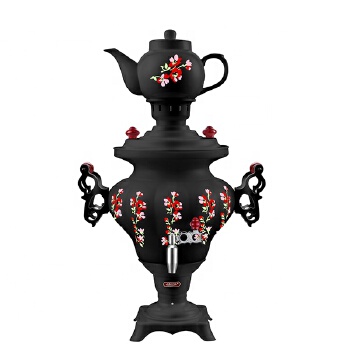 Electric plastic Samovar turkish tea kettle pumpkin decal body 
