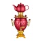 home appliances imperial 110v stainless steel electric Iranian Russian Turkish tea kettle samovar shiny red