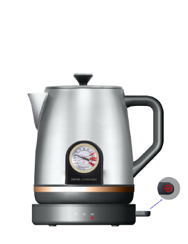 new electric kettle with patent thermometer design 