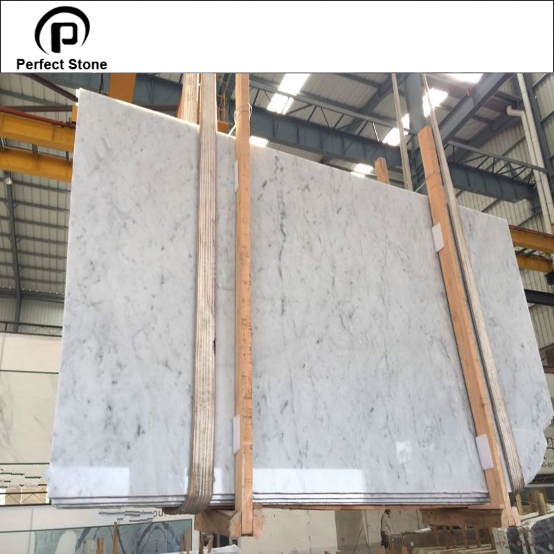 Italian Natural Carrara White Marble  Slab for Wall and Flooring With Competivity Price