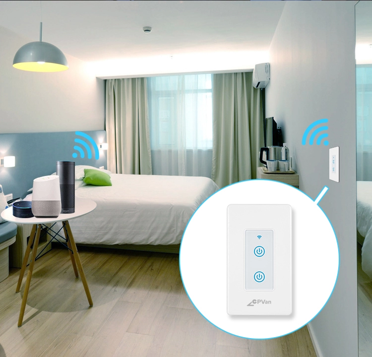 US Standard Alexa Enabled 15A 1 / 2 Gang Smart Home WIFI Tuya APP Control Wall Switch