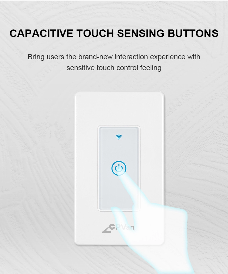 US Standard Alexa Enabled 15A 1 / 2 Gang Smart Home WIFI Tuya APP Control Wall Switch