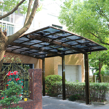 top rated aluminum polycarbonate cantilever carport