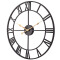 Classical Elegance Roman Black Wrought Iron Living Room Themes Brand Metal Modern Wall Clock 