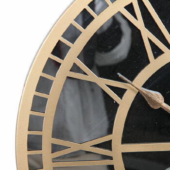China Supplier Custom Luxury Metal Roman Mirror Wall Clock For Decoration 3 buyers