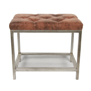 Indian Garden Indoor Miniature Leather Seats Bedroom Antiques Upholstered Bench 