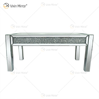 WXF-160 coffee crushed diamond sparkly side table for living room 
