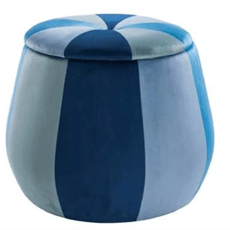 Living Room Furniture Peal Shape Sofa Stool With Lid Modern Comfortable Storage Ottoman Pouf