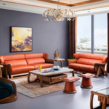  China custom factory direct sale sofa set furniture living room leather 