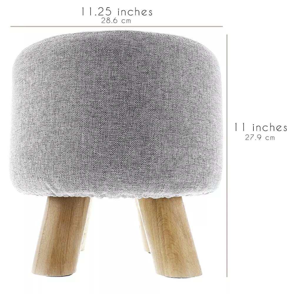 fancy fabric wooden stools 4 foot ottoman