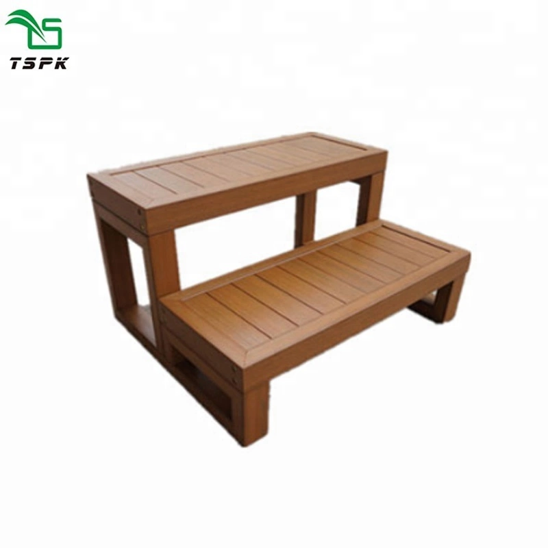 Detachable lightweight wooden gigh quality spa pool step