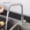 Competitive price sanitary ware stainless steel 304 cold water square kitchen tap faucet 