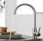 Malaysia market SUS304 stainless steel brushed nickel hot and cold kitchen tap mixer faucet 