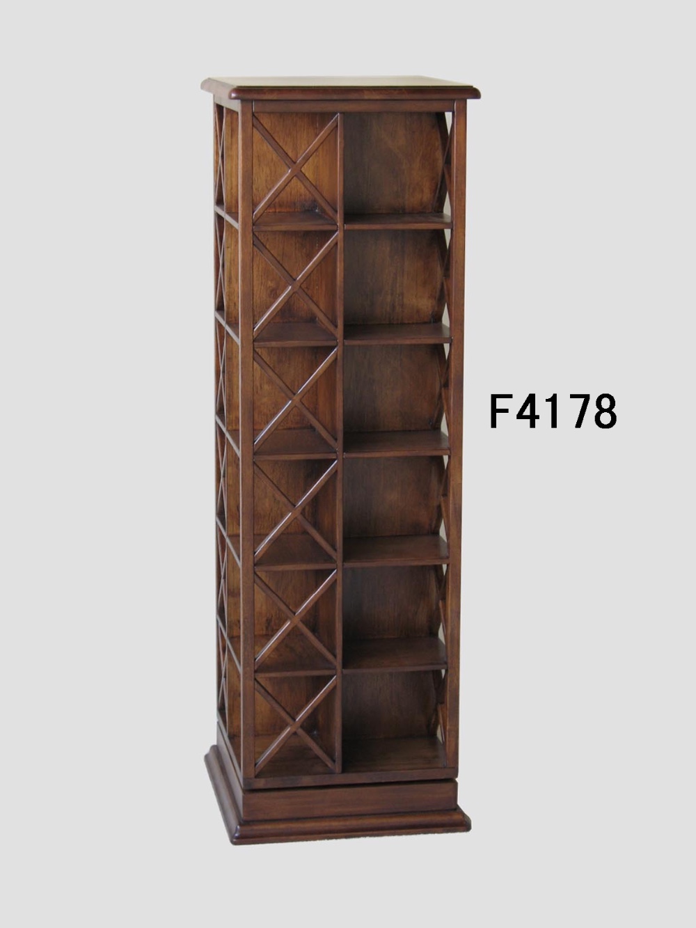 High quality hot selling wooden rotatable dvd cd rack