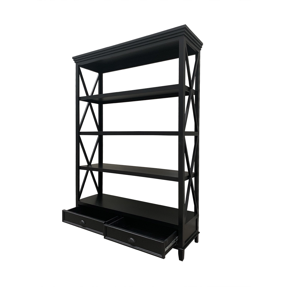 Modern simple design wooden 2-5 level bookshelf book display shelf bookcase