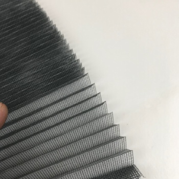 Invisible Pleated PP screen Plisse insect window screen Folding fly screen with Mosquito net