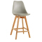 Free sample Wooden plastic seat with PU cushion leisure steady high bar chair stool 