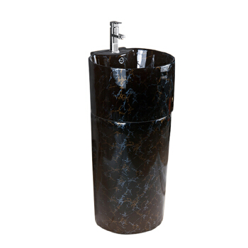 Freestanding Fancy Hand Wash Pedestal Color Art Basin 