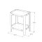 Corner Tables，Retro Modern Design 2-level Steel Rack - Small 