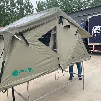 Outdoor camping roof top tent OEM skylight 1-2 person 4*4 car mini roof tent with pvc shoes package 
