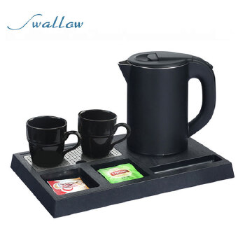 Double Layers Fast Electric Boiling Water/teapot Stainless Steel Kettle Tray Set