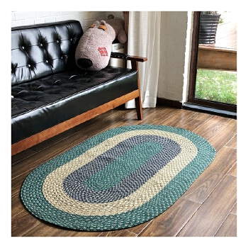 indoor outdoor polyprophylene pp woven braided rug mats braided knot mat 