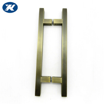 Stainless steel plated antique bronze square double side pull handle