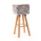 K&B hot sale portable wooden legs velvet fabric chair stool for home restaurant hotel